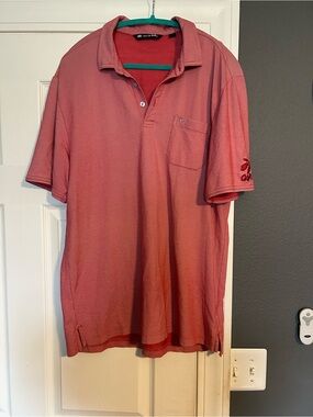Travis Mathew Coral Polo with Pocket